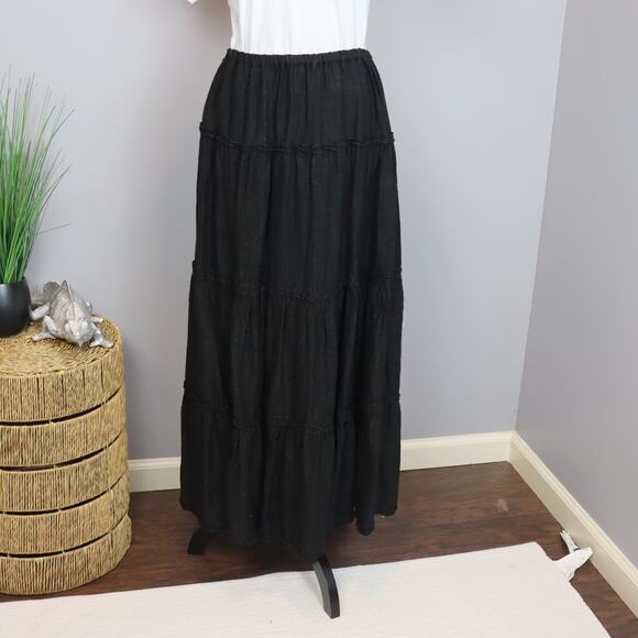 CP Shades tiered Maxi Skirt black with sparkle size L - Picture 8 of 8